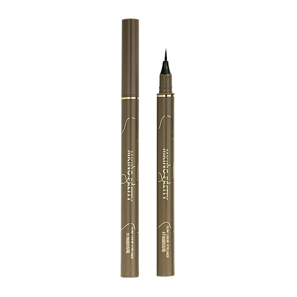 Ultrafin eyeliner vätskepenna bomullshuvud snabb torkning vattentät 02 # Brown 1g