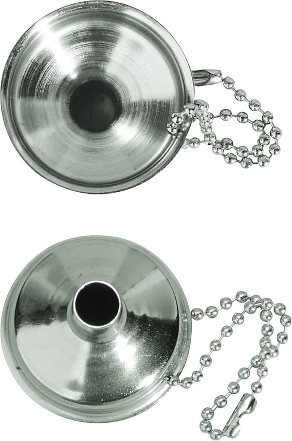 Tratt i rostfritt stål för miniflaska/eterisk olja (2-pack)