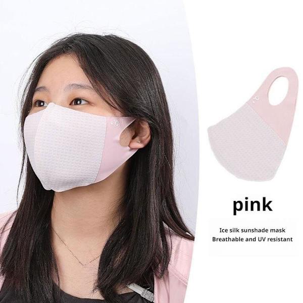 Andningsbar Ice Silk Mask Spårlös Anti Pollen Solskyddsmask Anti-UV~ Green One size
