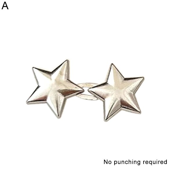 1 par multifunktionella Little Star midjespännen: Inga stansningar & Anti-Exp G4R6  silver onesize
