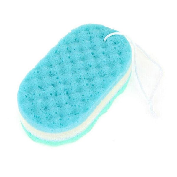 Hudvård Badsvamp För Kroppsskrubb Dusch Bad Massageborstar blue One-size