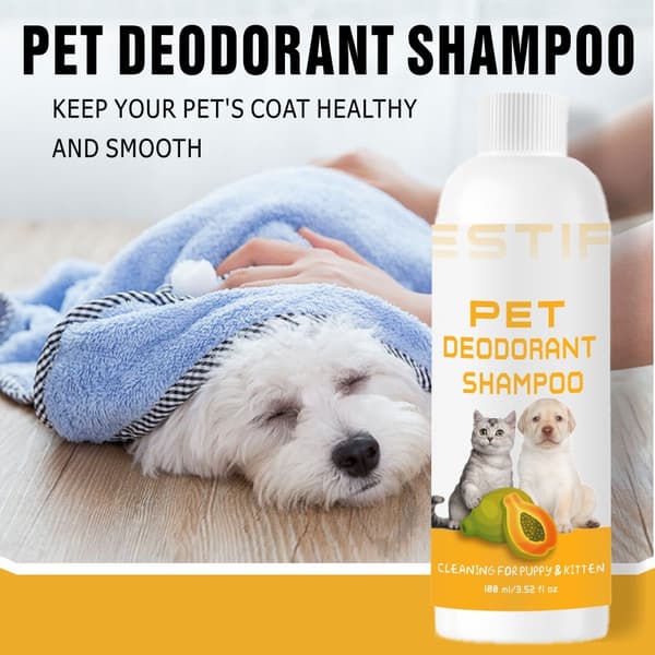 Plejeshampoo til katte og hunde - 100 ml, perfekt til daglig rengøring og deodorisering