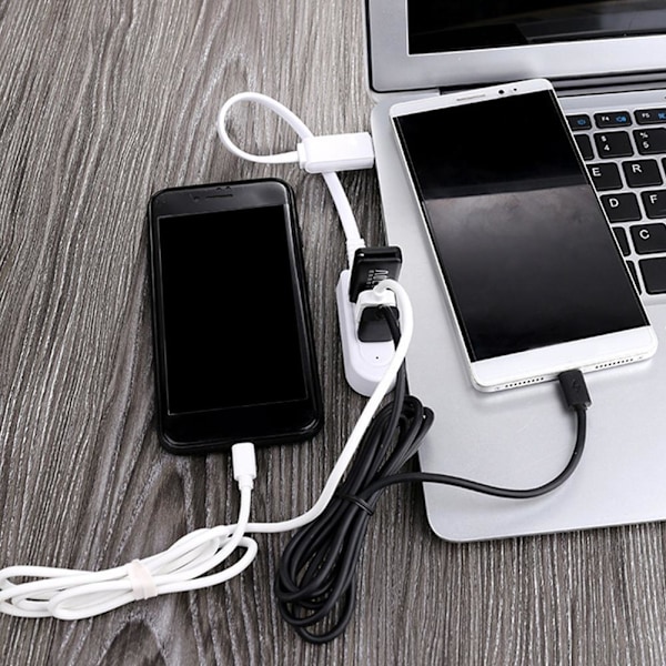 3-Portars USB 3.0 Multi High Speed HUB Splitter Expansion för Deskt whiteA 0.3m