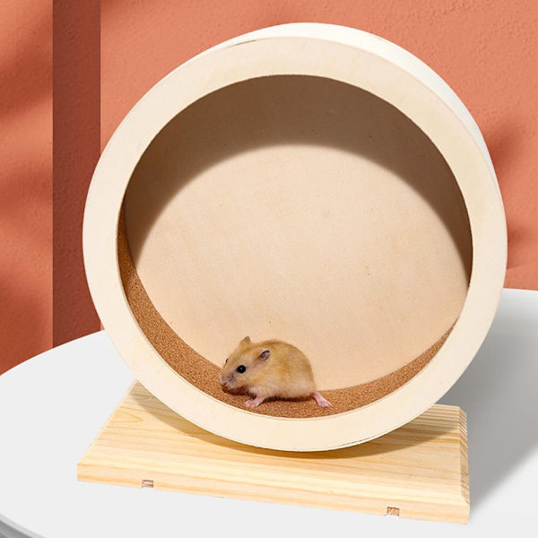 Hamster Trähjul Tyst Hjul Litet Djur Träningshjul Tillbehör D2U8 20.5cm 1pcs