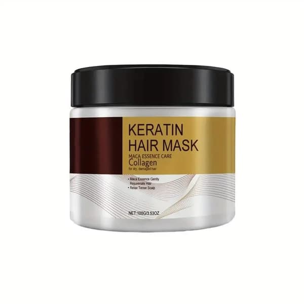 Keratin Hårmaske med Kollagen og Maca Essens, Dybdevirkende Behandling, 3.53 oz