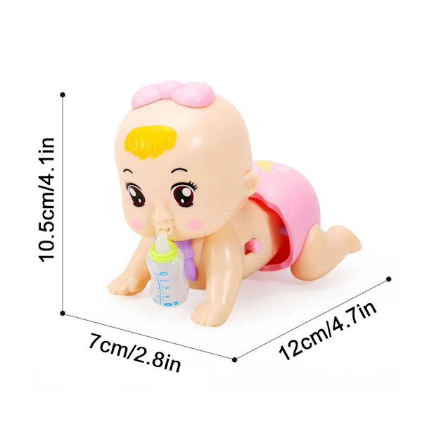 Babyleksaker Krypande Dockor Guida Bebisar Lära Sig Gå Krypa Tidigt Små Dockor Krypande Pussel O2K5  pink one-size