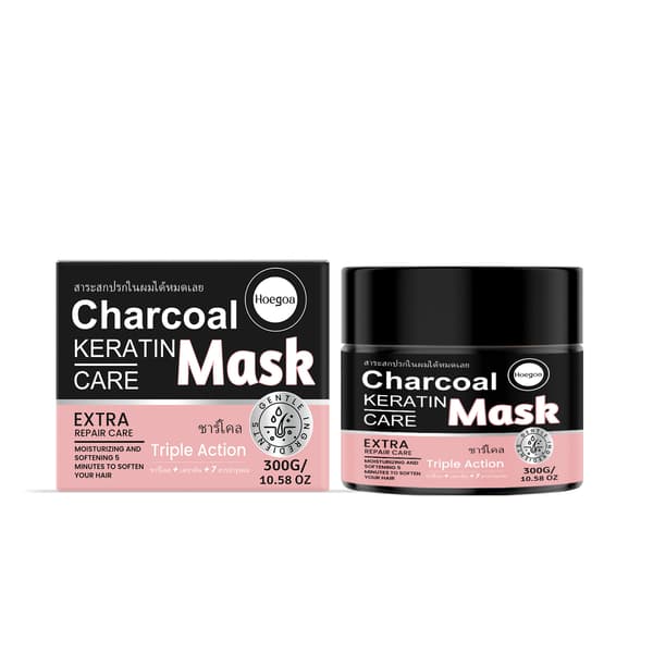 Keratin Hårmaske - Udglatter og Styrker Kruset Hår, 300G
