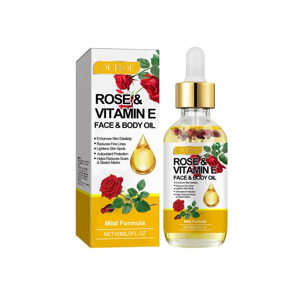Ruusu E-vitamiini ravitseva kasvoöljy hehkuvalle iholle, 84ml
