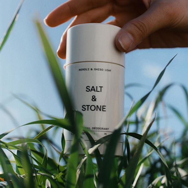Salt # Stone Unisex Svart Oud Extra_Strength Aluminiumfri Deodorant # White 1pcs