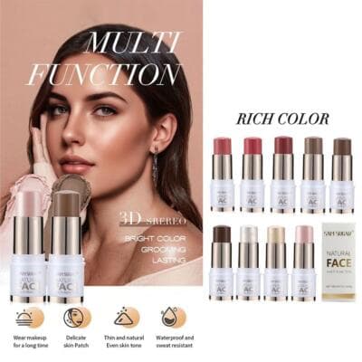Dame Contour Creme Blush Sticks til Kinder Læber Highlighter Stick Ansigtsmakeup