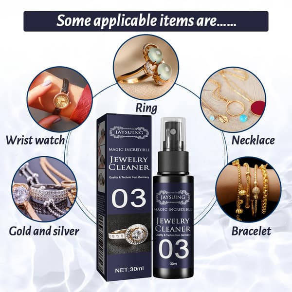 Diamant- og guldurrens spray - 30 ml flaske, rustfjerner og pletrenser sæt