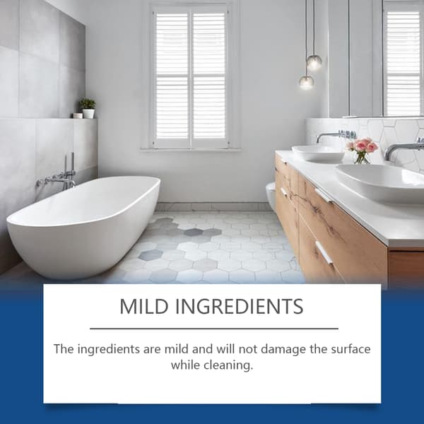 Badeværelsespletfjerner, multifunktionel plet- og kalkfjerner, badekar- og toiletrens