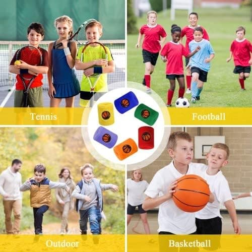 Sports håndledsbånd for barn - Bomulls Terry Sweat Bands