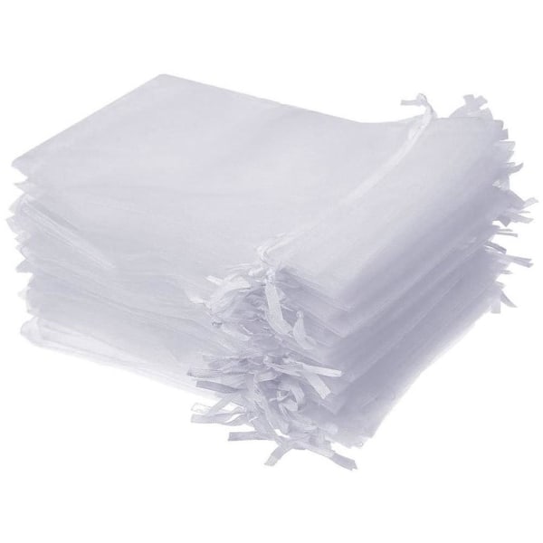 Dragkedjor Organza Påsar, Genomskinliga Organza Påsar, Mini Genomskinliga Dragkedjor whiteA 1pcs 30pcs