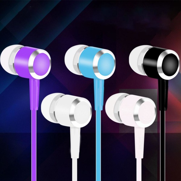 3,5 mm HIFI Super Bass Headset In Ear Earphone Stereo Earbuds M white One-size