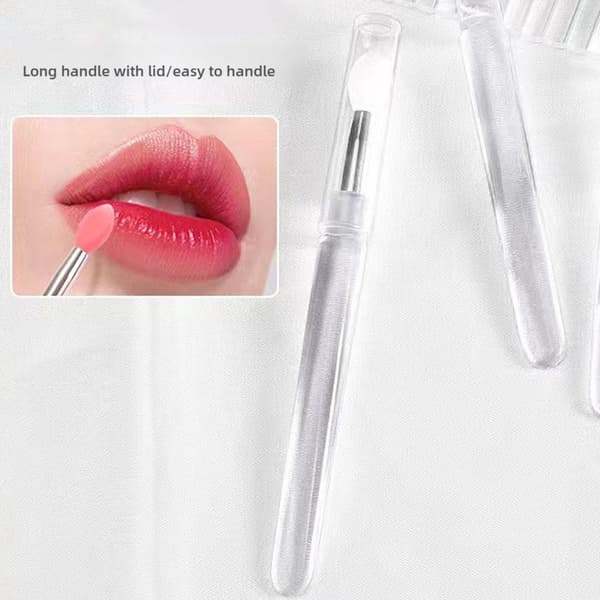 Silikone læbebørste med hætte Læbepomade Gloss Læbemaske Applikator Make-Up Ny N6T5