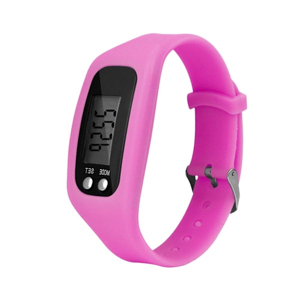 LCD Armbandsur Stegräknare Sport Steg Distans Kaloriräknare B Green 1pc