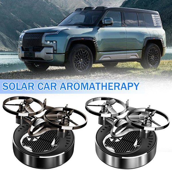 HFLWYWD Bil Luftfräschare, Solenergi Auto Roterande Diffusor w Tin color 1pcs 2pcs