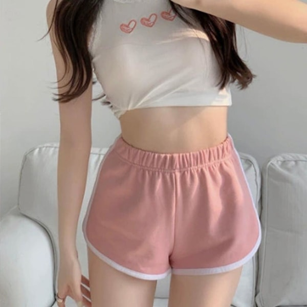 Sportshorts Sommar Dam Utomhuskläder Fritid Lös Shorts R6X Red L