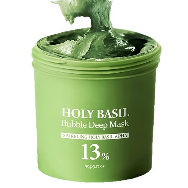 Dybderensende HELLIG BASIL Boblemaske (90g) til Klar Hud