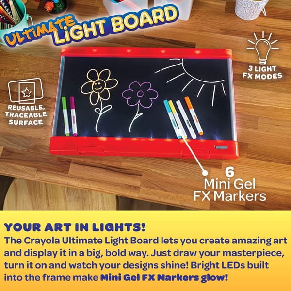 Ultimate Light Board (rød), Lysende Tegnebrett for Barn, Leker for Barn, Gave til Gutter og Jenter, Tegne-lysboks, Alder 6+ [Amazon Exclusive]