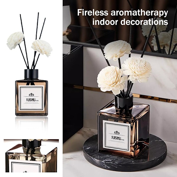 Toalettdoft med torkade blommor DIY Rattan Stick Blomdoft Ar Qinghuan white tea 1set