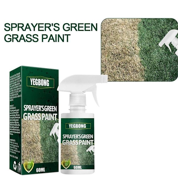 Grön Gräsfärg För Gräsmatta Spray Växtfärg Reparation Hög Förbättring+60m