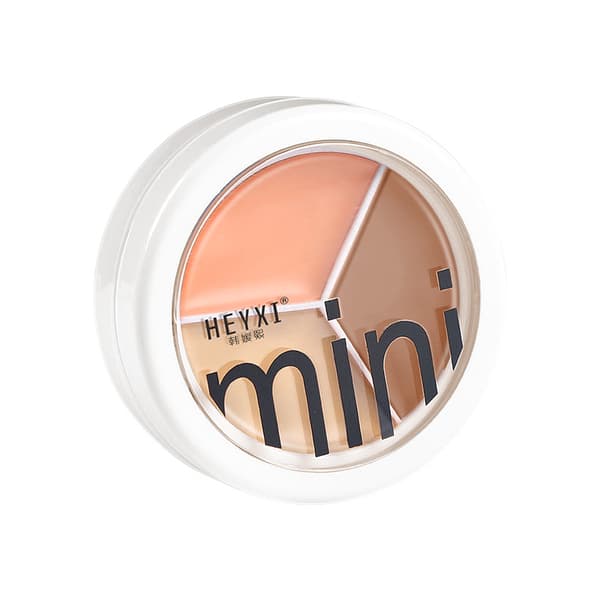 Trefärgad concealer-foundationkräm täcker fläckar, akneärr och mörka ringar; 12g långvarig makeup.