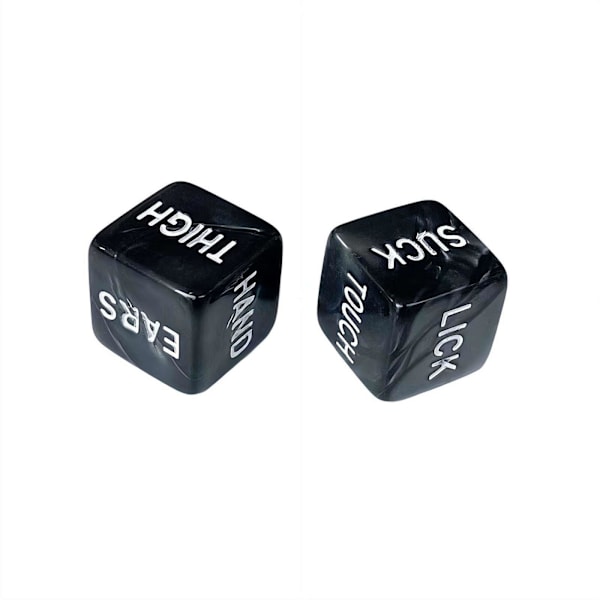 Romantisk Stygg Tärningsset för Vuxna, Dejt-kväll Tärningar för Par, Roligt Tärningsspel för Par, Julklappslekar för Vuxna, Dejt-kväll Aktiviteter Black 1 Pair 