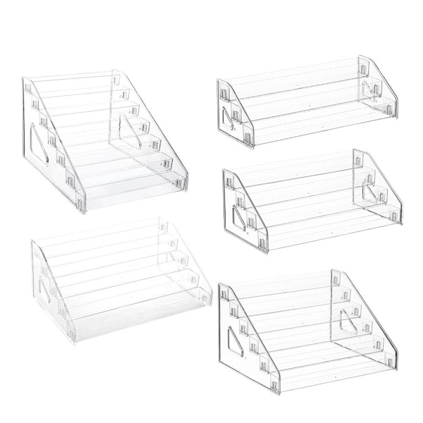Transparent Akryl Display Rack Flerlagers Nagellack Skrivbord Butik Leksaksförvaring Verktyg Display T1y9 5-layer 1pcs