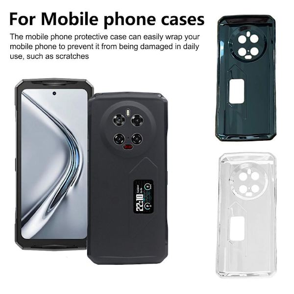 Mobiltelefonfodral Stöttåligt För Doogee V40 Pro Hot J1 L7P3 H4O3 R6R4 Transparent 1 pcs