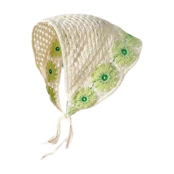 Fransk Triangulär Halsduk Kvinnors Stickad Hårscarf yellow 1pcs