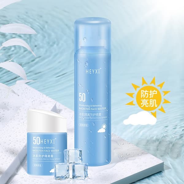 Ice Skin Isolation Protective Cream, Bare Face Spray, Vattentät, Svettresistent, UV-skyddsspray