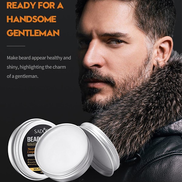 Naturligt skäggbalsam Professionell skäggvårdsprodukt Organisk mustasch whiteA 20g 10pcs