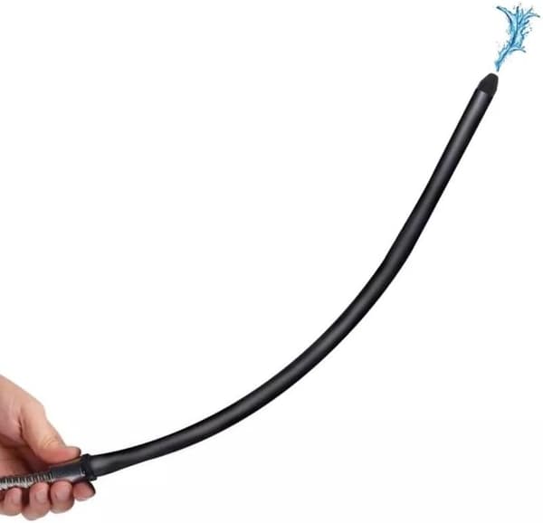 Silikonmunstycke Lavemangfäste Återanvändbart Dusch Svart Slangmunstycke (24,9 cm)