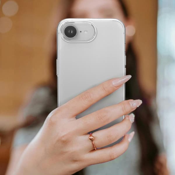 För iPhone 16e Stötsäkert TPU Transparent Mobilskal Snabbt