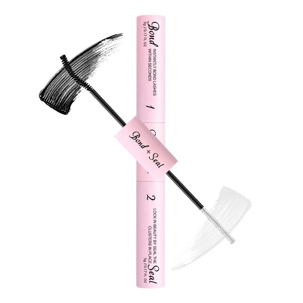 Dubbeländad Cluster Lash Bond Seal Snabbtorkande Cluster Lash Bond opp bag pink 5g+5g