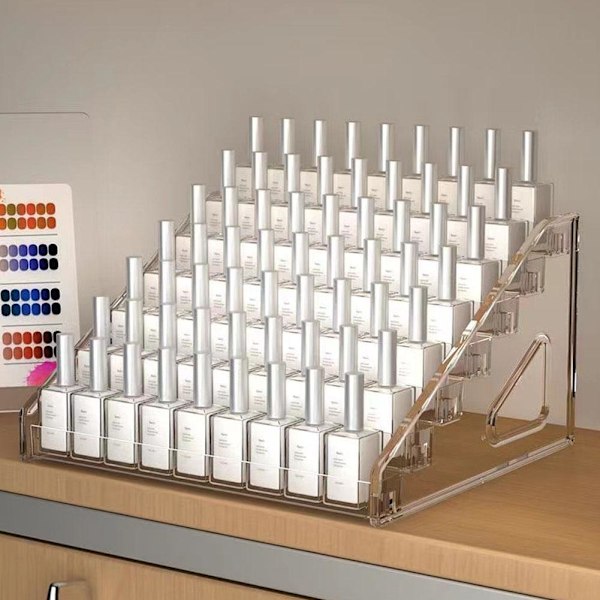 Transparent Akryl Display Rack Flerlagers Nagellack Skrivbord Butik Leksaksförvaring Verktyg Display T1y9 5-layer 1pcs
