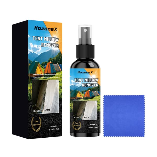 Utendørs telt- og lerretsmuggfjerner spray - 100 ml flaske med håndkle
