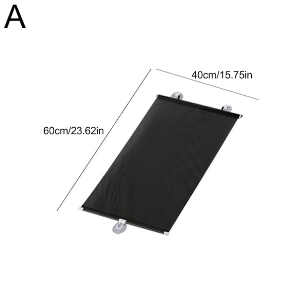 Universal Rullgardin Sugpropp Solskydd Mörkläggningsgardin Bil Sovrum Fönster Kontor Solavskärmning Infällbara Gardiner 40*60cm 1set 2pcs
