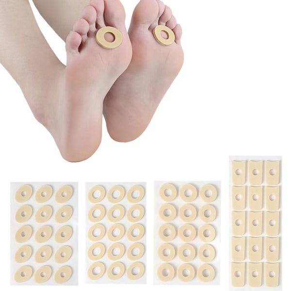 Gel Silikon Majskudde Instant Pads Gips Skor Tår Fot P small oval 15pcs