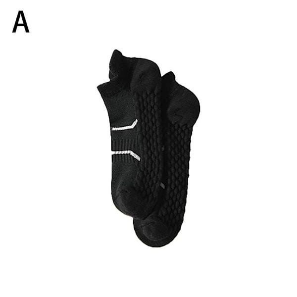 Proffsiga Löpstrumpor för Män och Kvinnor, Cykling, Basket Black Low Cut Ankle socks