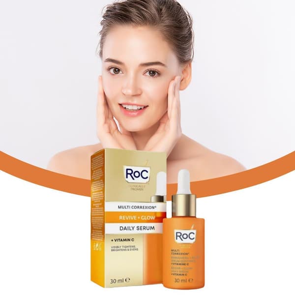 RoC Multi Correxion Revive + Glow Daglig Serum +Vitamin C 30mlN