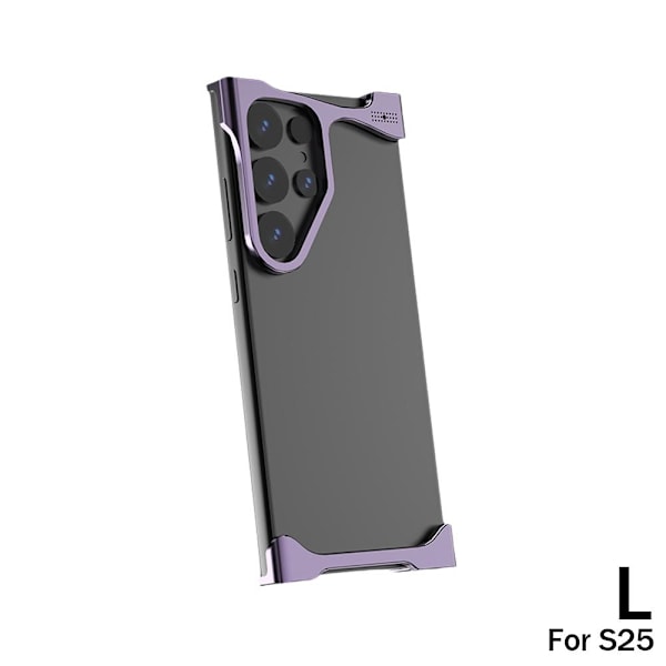 För Galaxy S25 S25+ S25Ultra Metall Ramlös Minimalistisk Skal UK Purple For S25