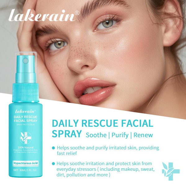 Hypoklorsyra Spray Ansikte, Daglig Res-cue Ansikts 30ml AU 2025 Spray W7E9