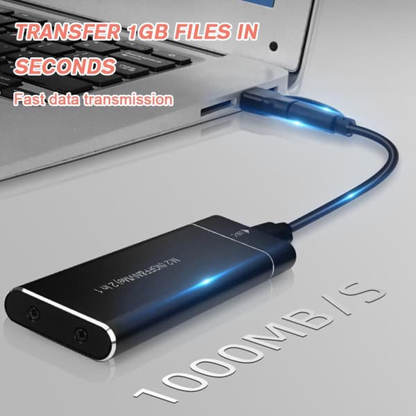 M.2 NVMe SSD-kabinett USB 3.1 Gen 2 til NVMe PCI-E M.2 SSD-harddiskadaptere