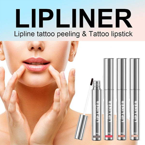Läppenna Stay-N - Peel-off Läppenna Tattoo, Läppfärg Peel Off Långvarig UK- #3 Brow 1pcs