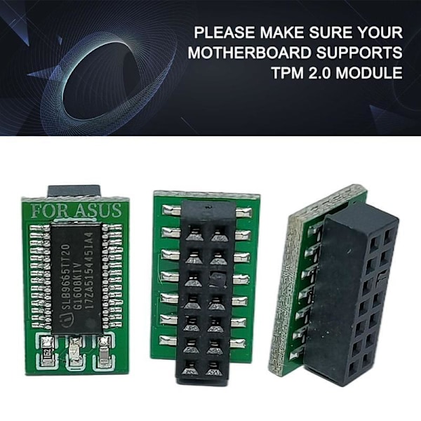 TPM 2.0 Krypteringssäkerhetsmodul Fjärrkort Windows 11 Uppgraderingsmodul Lot E4 For MSI 14Pin LPC One-size