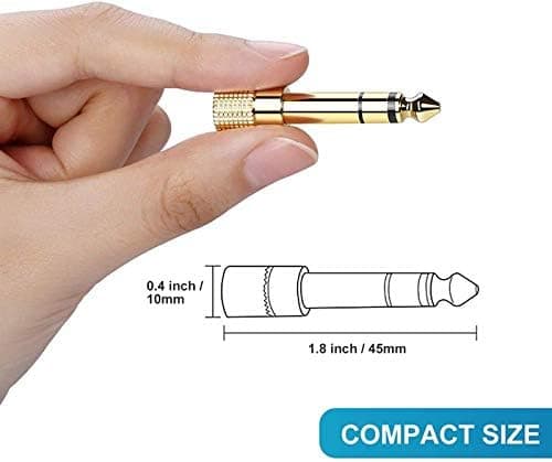 Hovedtelefonadapter 3,5 mm hun til 6,35 mm han - Audio Stereo Jack