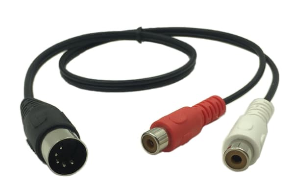 5-bens Din MIDI-kabel - Professionelt lydkabel til stereoanlæg